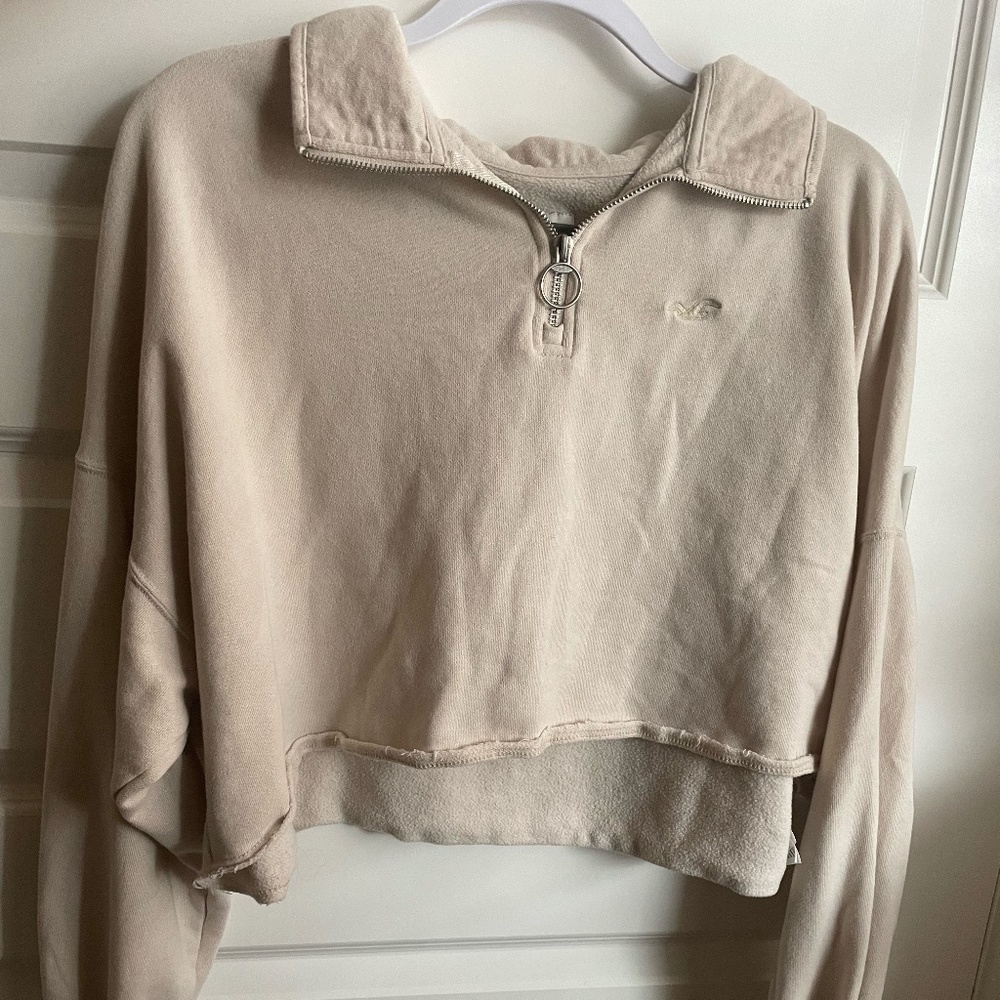 Hollister Cropped Quarter Zip